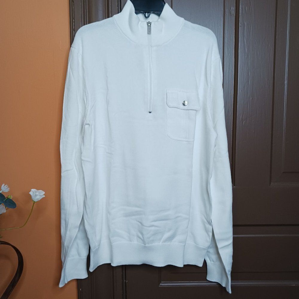 Michael Kors Men's L White Cotton Sweater